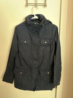 Banana Republic Navy Field Jacket with Hood
